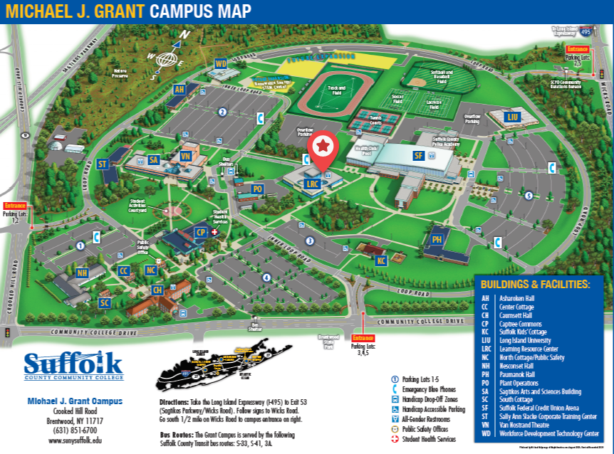Suffolk Ammerman Campus Map Almeta Mallissa