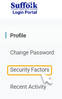 Link Security Factor location