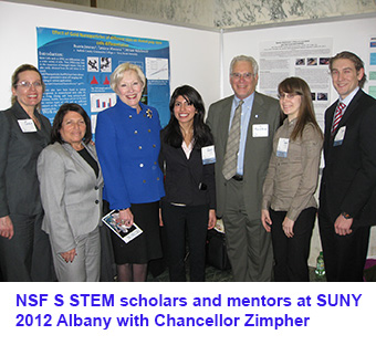 NSF STEM scholars and mentors at SUNY 2012 Albany with Chancellor Zimpher