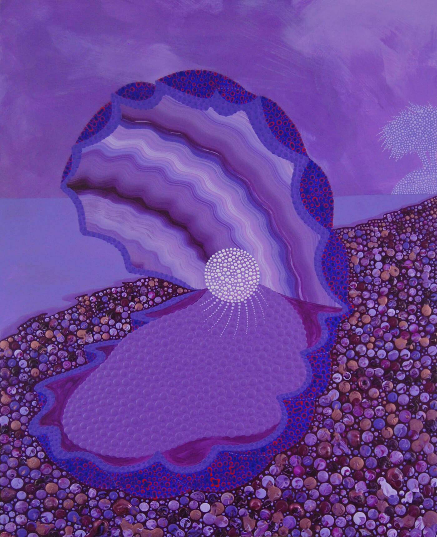 Eric Hibit Art: Purple Cloudy Oyster